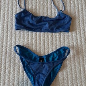 Triangle Blue Sparkle/Shimmer Bikini
